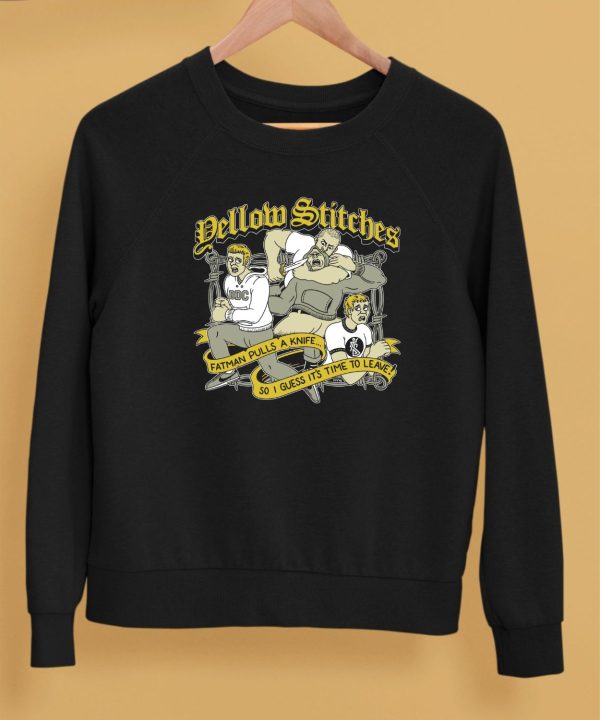 Friendsfamilyforever Merch Yellow Stitches Fatman Pulls A Knife Shirt5