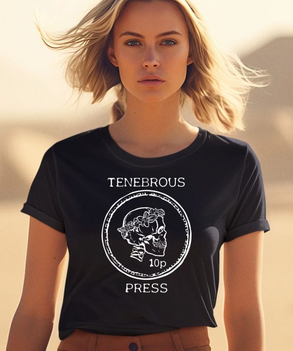 Tenebrous Press Skull Laurel Straight Cut Shirt