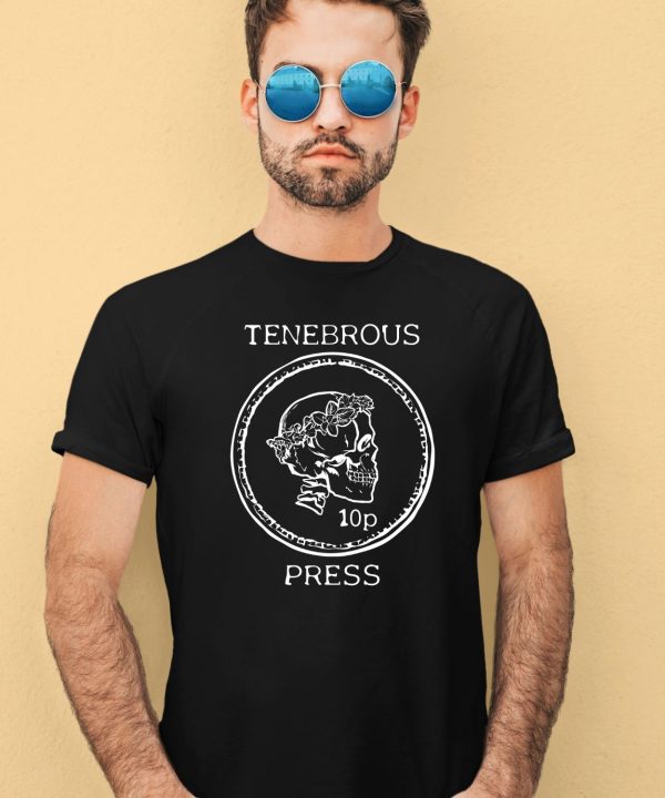 Tenebrous Press Skull Laurel Straight Cut Shirt2