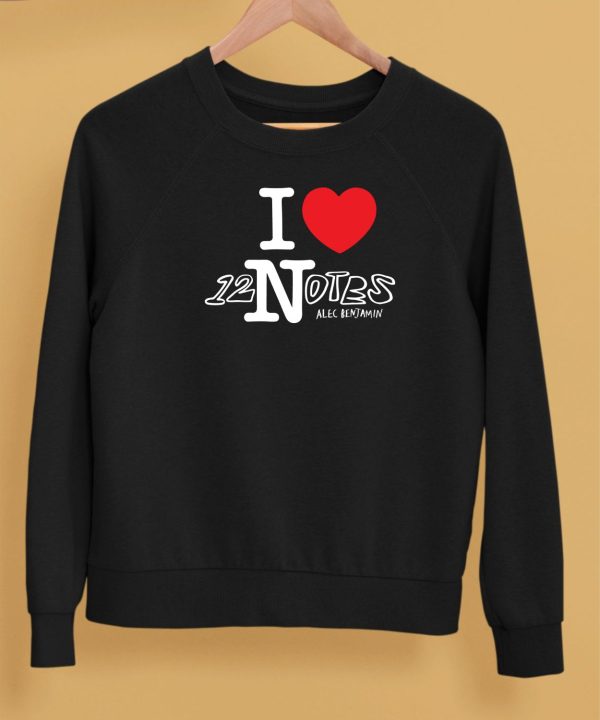 Alec Benjamin I Heart 12 Notes Shirt5