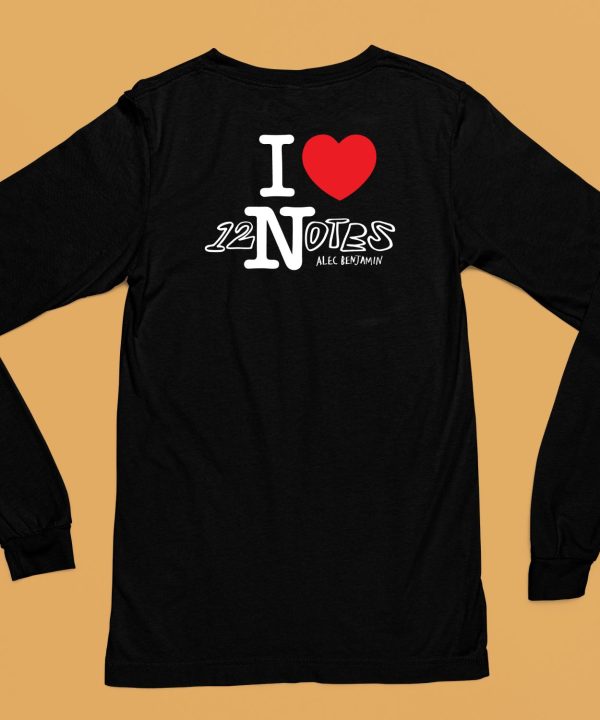 Alec Benjamin I Heart 12 Notes Shirt6