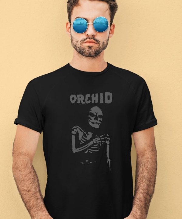 Orchid Chaos Skeleton Silver Shirt