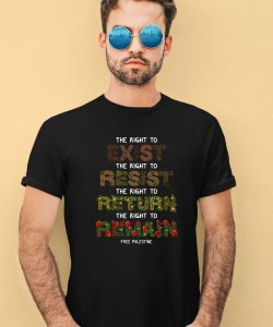 The Right To Exist Resist Return Remain Free Palestine Shirt