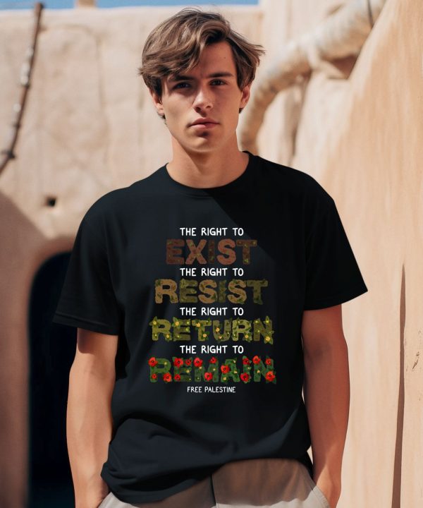 The Right To Exist Resist Return Remain Free Palestine Shirt0