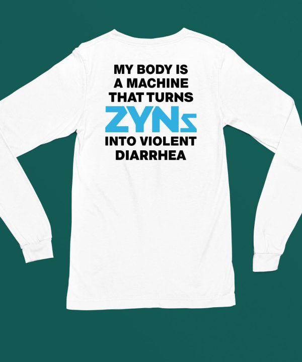 Thegoodshirts My Body Is A Machine That Turns Zyns Into Violent Diarrhea Shirt6