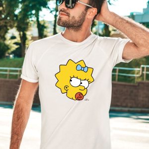 Manicita Wearing The Simpsons Maggie Angry Big Face Shirt