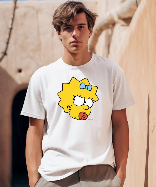 Manicita Wearing The Simpsons Maggie Angry Big Face Shirt0