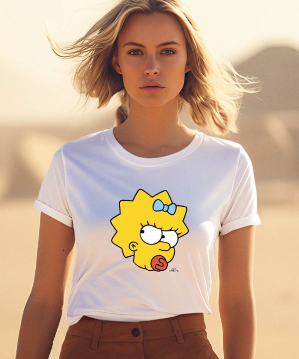 Manicita Wearing The Simpsons Maggie Angry Big Face Shirt1