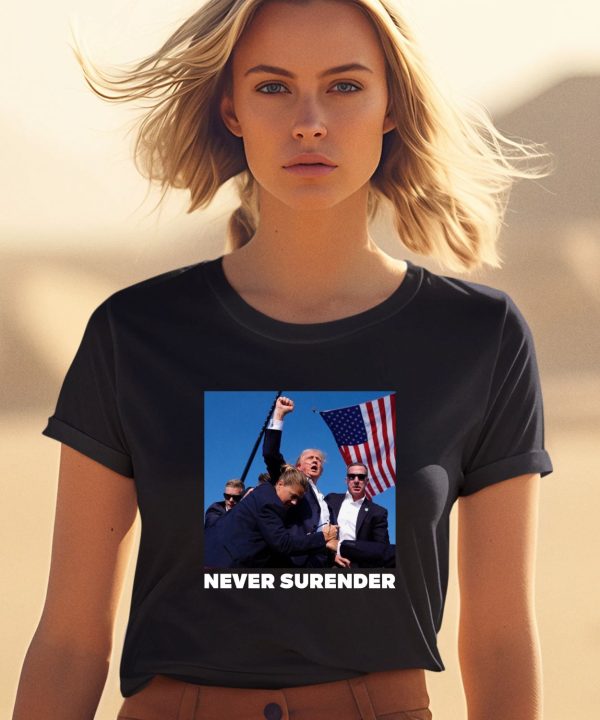 Charlie Kirk Wearing Donald Trump Fight Never Surrender Shirt1