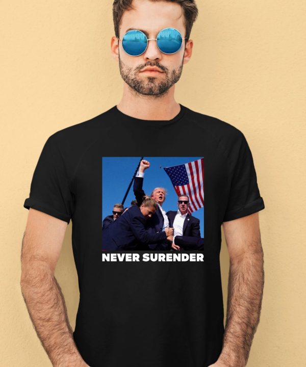 Charlie Kirk Wearing Donald Trump Fight Never Surrender Shirt2