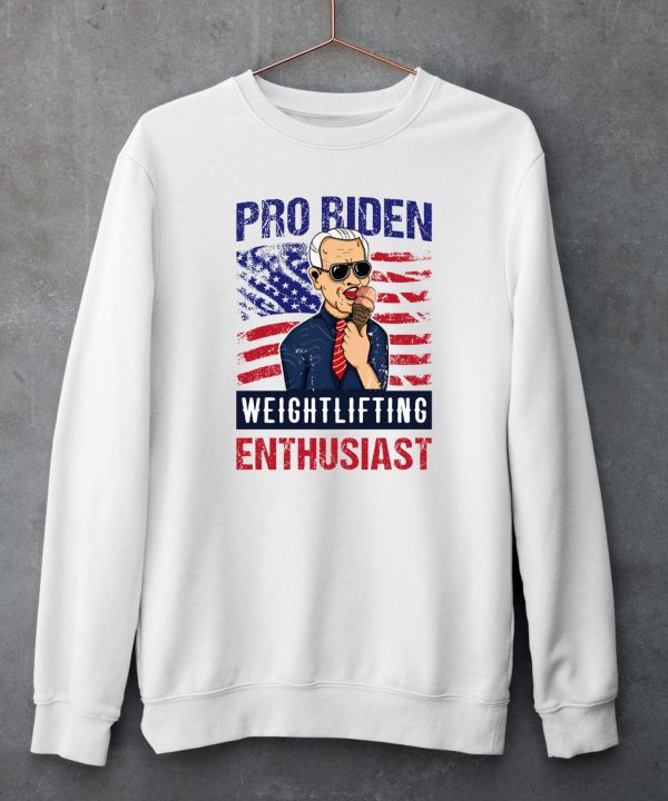 Pro Biden Weightlifting Enthusiast Usa Flag Shirt5