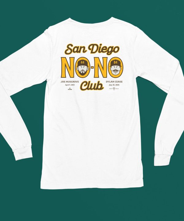 Rotowear Store Merch Dylan Cease And Joe Musgrove San Diego No No Club Shirt6