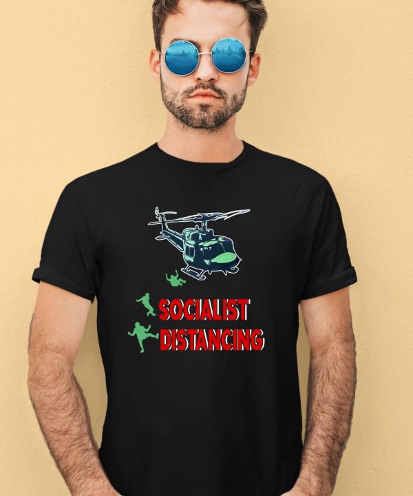 Jim Hanson Wearing Pilot Socialist Distancing Helicopter Shirt