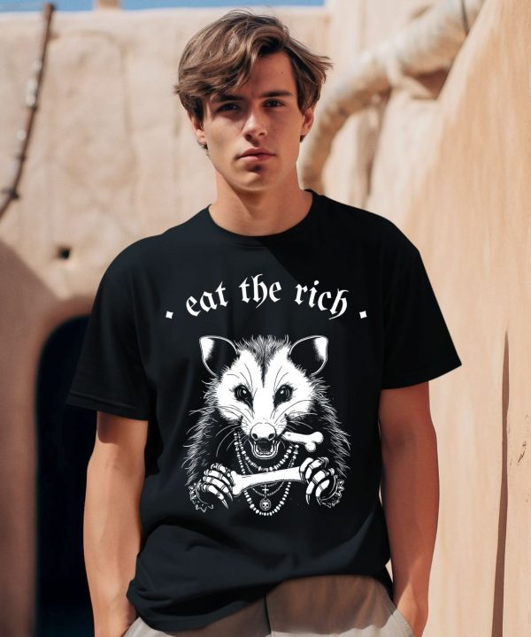 Punk With A Camera Merch Eat The Rich Possum Anti Fascist Shirt0