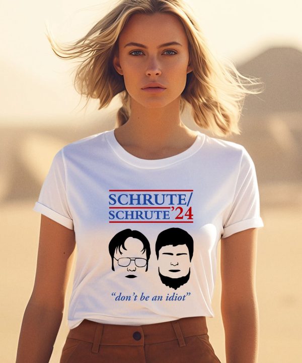 Rainnwilson Wearing Schrute 24 Dont Be An Idiot Shirt1