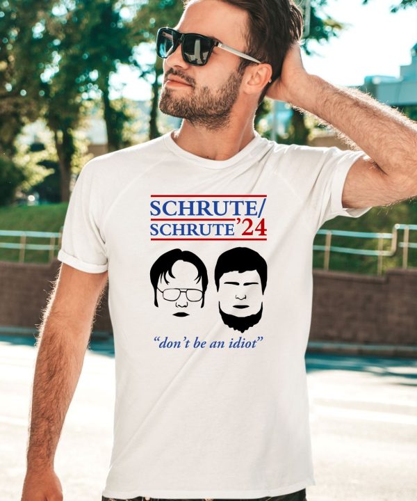 Rainnwilson Wearing Schrute 24 Dont Be An Idiot Shirt2