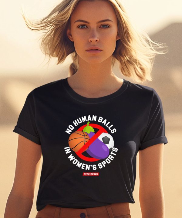 Rebel News Store Merch No Human Balls In Womens Sports Shirt1