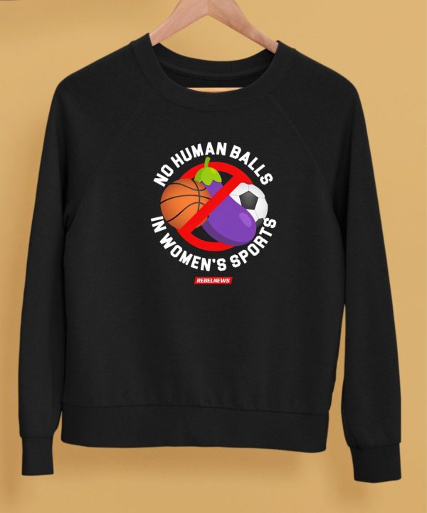 Rebel News Store Merch No Human Balls In Womens Sports Shirt5