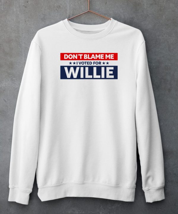 Willienelson Shop Merch Dont Blame Me I Voted For Willie Shirt5