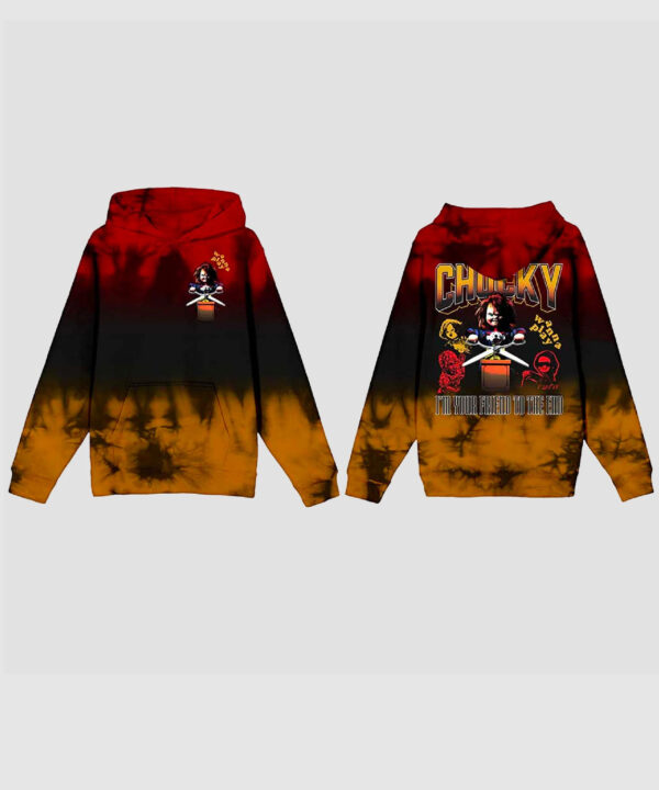 Chucky Childs Play Tie Dye Pullover Hoodie Sweatshirt Collector Soutpost Shop.jpg