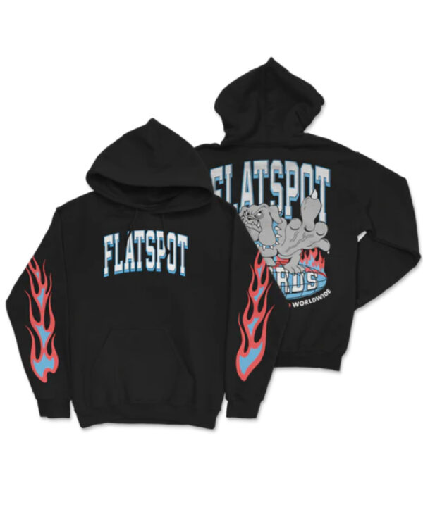 Flatspot Records Of The World Dog Black Hoodie Flatspot Records Shop.jpg