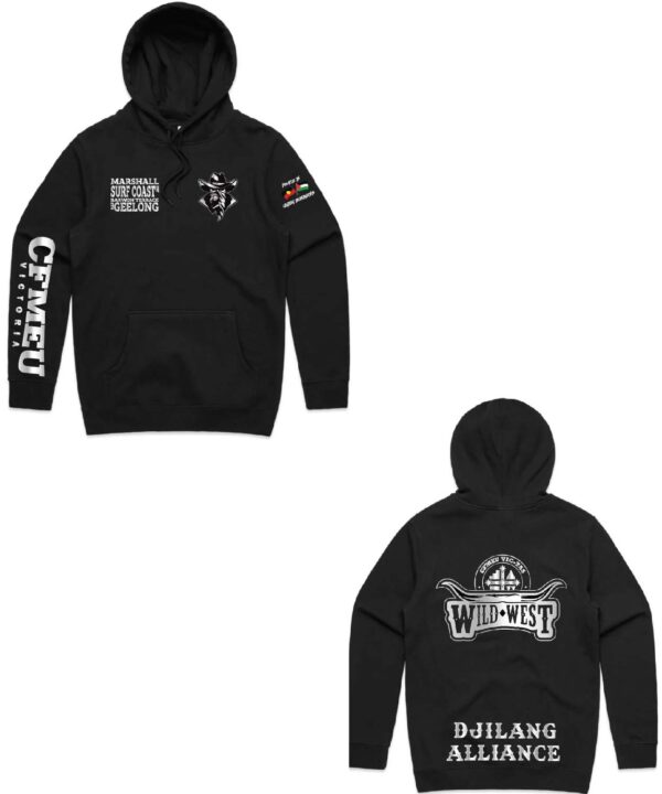 Geelong Rail Upgrade Black Hoodie Cfmeu Shop.jpg