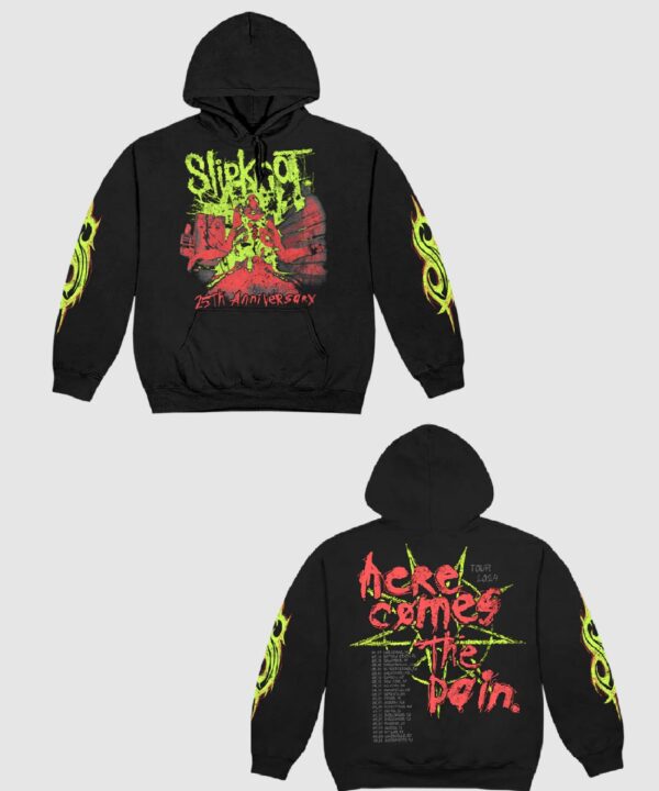 Here Comes The Pain 25Th Anniversary Hoodie Slipknot Merch.jpg