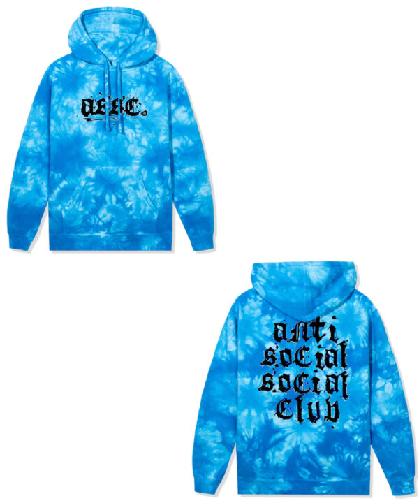 Love And War Tie Dye Hoodie Blue Aqua Anti Social Social Club Shop Merch Store.jpg