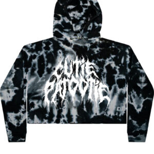 Multi Black Tie Dye Cutie Patootie Crop Hoodie A Good Cult Leader Shop.jpg