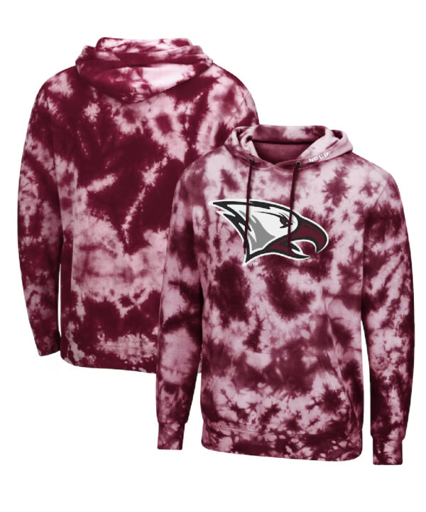 North Carolina Central Eagles Colosseum Tie Dye Pullover Maroon Hoodie.jpg