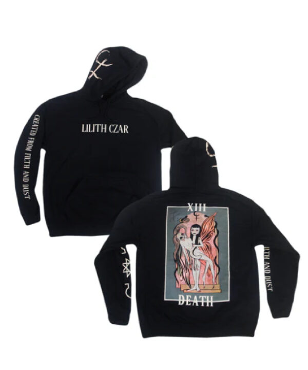 Tarot Death Signed Black Hoodie Lilith Czar Merch.jpg