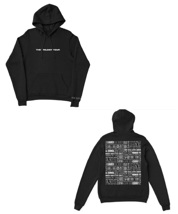 Title Collage Black Pullover Hoodie Ricky Martin Music Shop.jpg