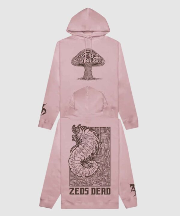 Zeds Dead Earworm Heavyweight Dusty Pink Hoodie.jpg