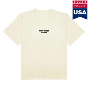 kenny 2819 Church Store Merch Disciple Of Christ Cream Black Tee
