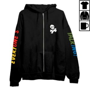 kenny All Time Low Store Merch Everyones Talking Zip Hoodie
