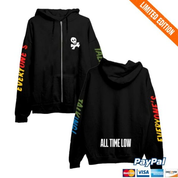 kenny All Time Low Store Merch Everyones Talking Zip Hoodieaa