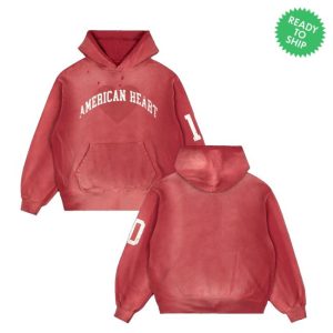 kenny Benson Boone Store Merch American Heart Red Hoodie