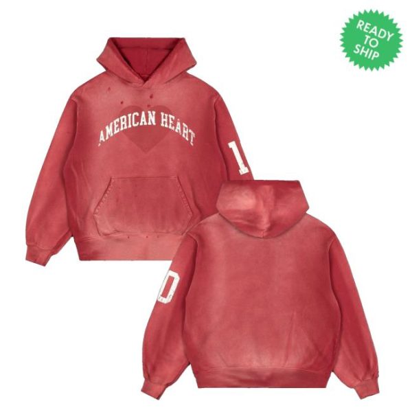 kenny Benson Boone Store Merch American Heart Red Hoodie