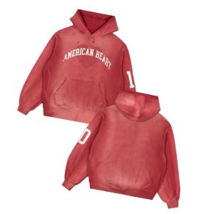 kenny Benson Boone Store Merch American Heart Red Hoodiev