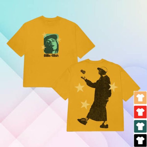 kenny Billie Eilish Merch Store Dice Yellow T Shirtaa