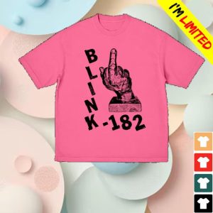 kenny Blink182 Merch Store Shop Pink Middle Finger T Shirt