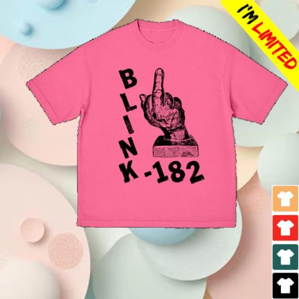 kenny Blink182 Merch Store Shop Pink Middle Finger T Shirt