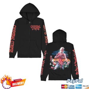 kenny Cannibal Corpse Merch Store Shop Eaten Back To Life Zip Up Hoodiea