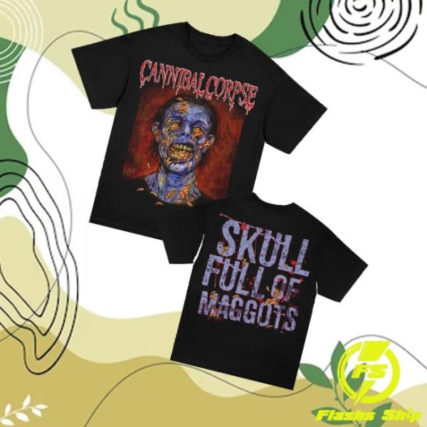 kenny Cannibal Corpse Merch Store Shop Skull Full Of Maggots T Shirtv