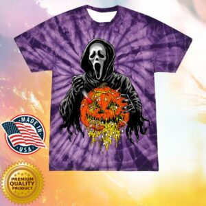 kenny Cavitycolors Merch Store Ghost Face Creepy Carver Tie Dye T Shirt