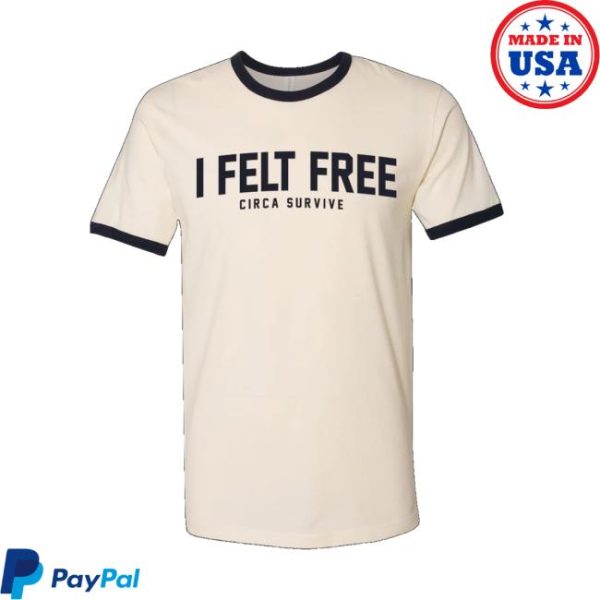 kenny Circa Survive Merch Store I Felt Free Ringer Shirt