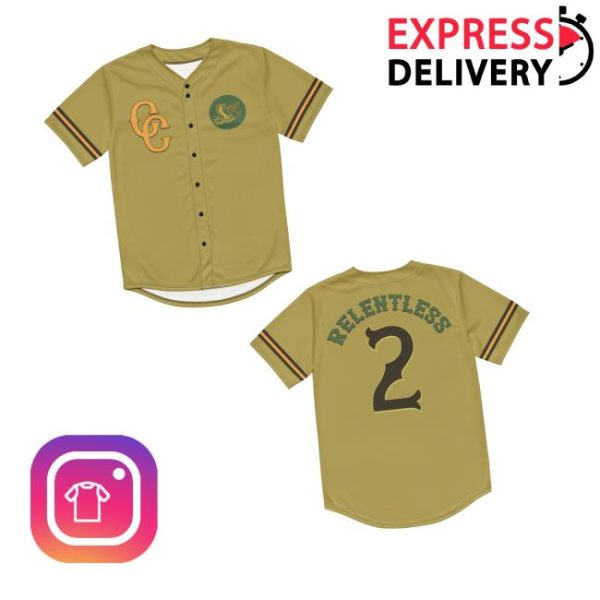 kenny Cuttysworldwide Merch Store The Relentless Two Gold Baseball Jerseyv