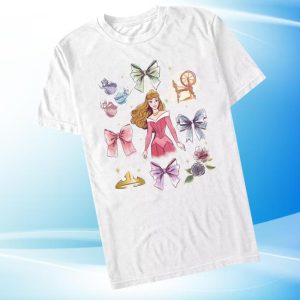 kenny Disney Store Merch Aurora Bows T Shirt For Adults Sleeping Beautya