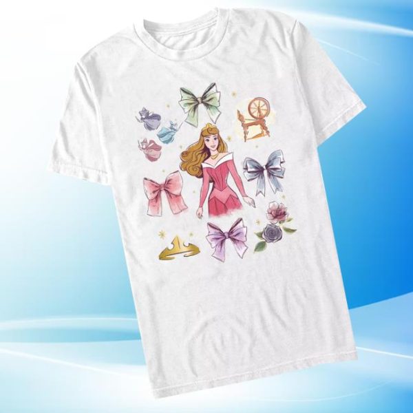 kenny Disney Store Merch Aurora Bows T Shirt For Adults Sleeping Beautya