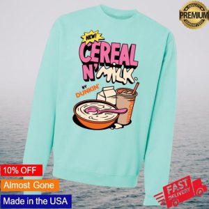 kenny Dunkin Gear Merch Store Cereal N Milk Crewnecka kenny Dunkin Gear Merch Store Cereal N Milk Crewnecka